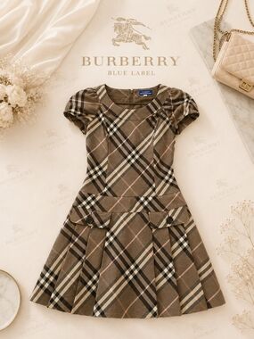 Authentic Burberry Blue Label Plaid Dress – Size XS to Small –Excellent Preowned